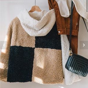 Checkered Teddy Hoodie